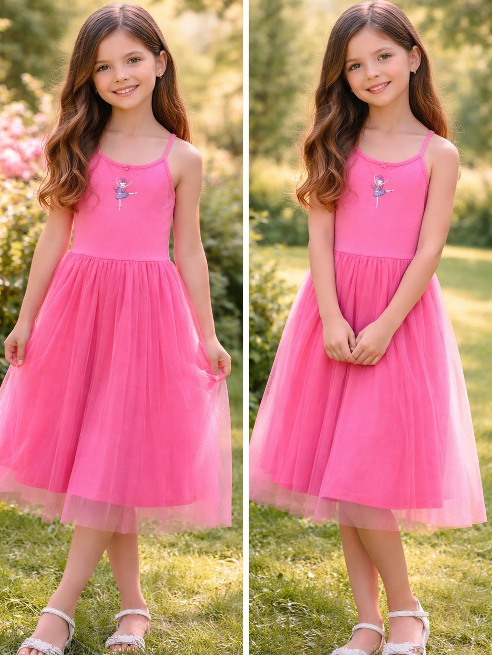 Girls L 10/12 Lot of 3 Dresses Pink Purple Tulle Tutu Hello Kitty Ballerina NWT - Picture 5 of 15
